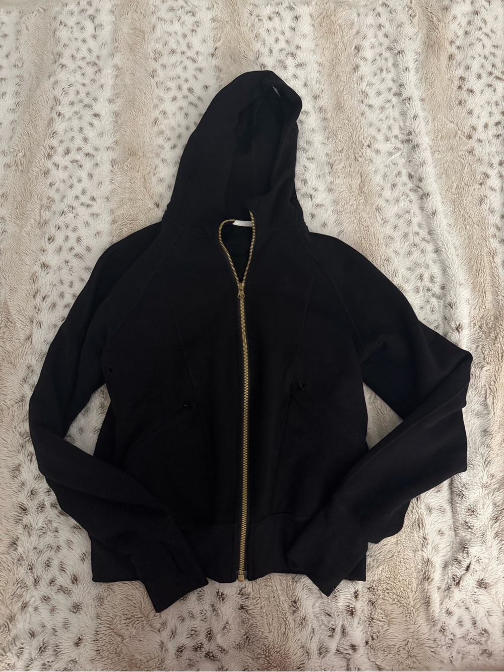 Lululemon Black Gold Zip-Up Hoodie Jacket